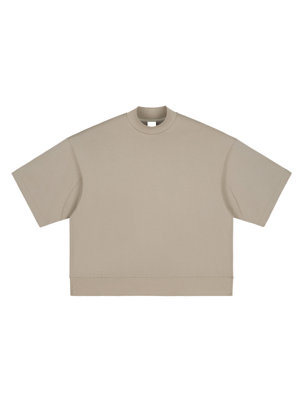 Heavyweight Oversized Mock Neck T-shirt #RT0006 | TAPSTITCH